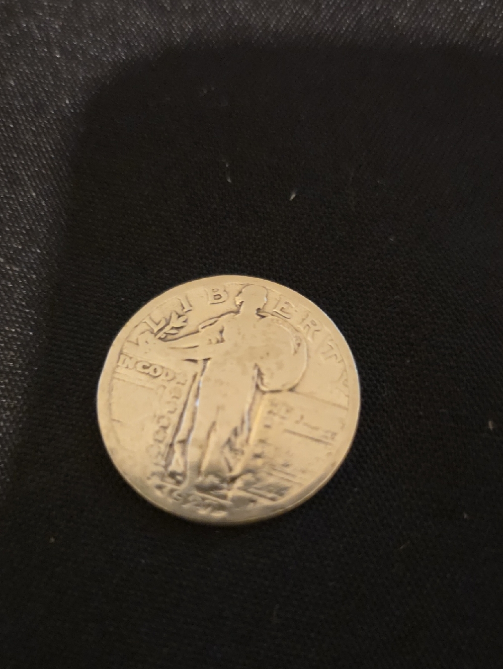 liberty Silver Coin Accent on Black